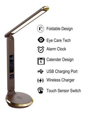 LED Table Lamp with Wireless Charging Function with USB Port