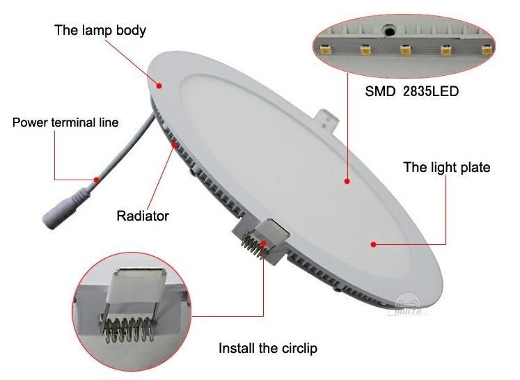 SMD2835 18W Circular LED Panel Light Living Room Bedroom Office Meeting Room Ceiling Lighting