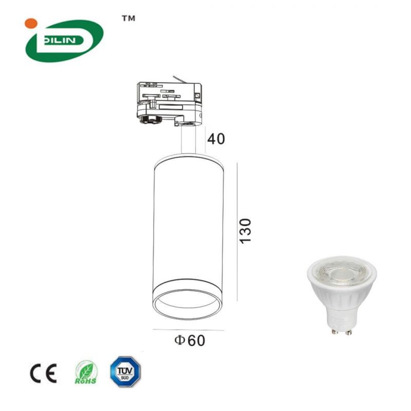 Warm Ambience Home Decorative Modern LED Track Light Fixture GU10 MR16 Spot Lighting Housing Adjustable 3phase Europe Lamp