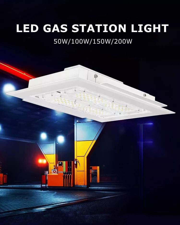 Factory Hot Sale High Quality Ultra Bright 100W LED Outdoor Oil Station Lamp with 5 Years Warranty