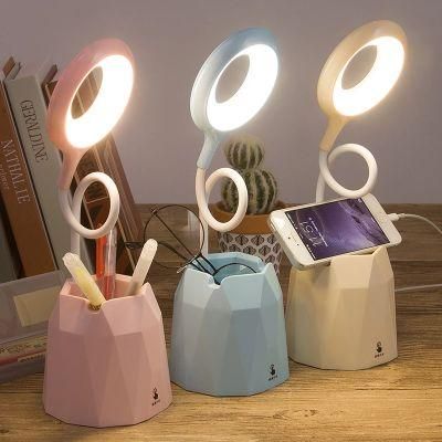 Charging LED Table Lamp Creative Book Light Pen Holder