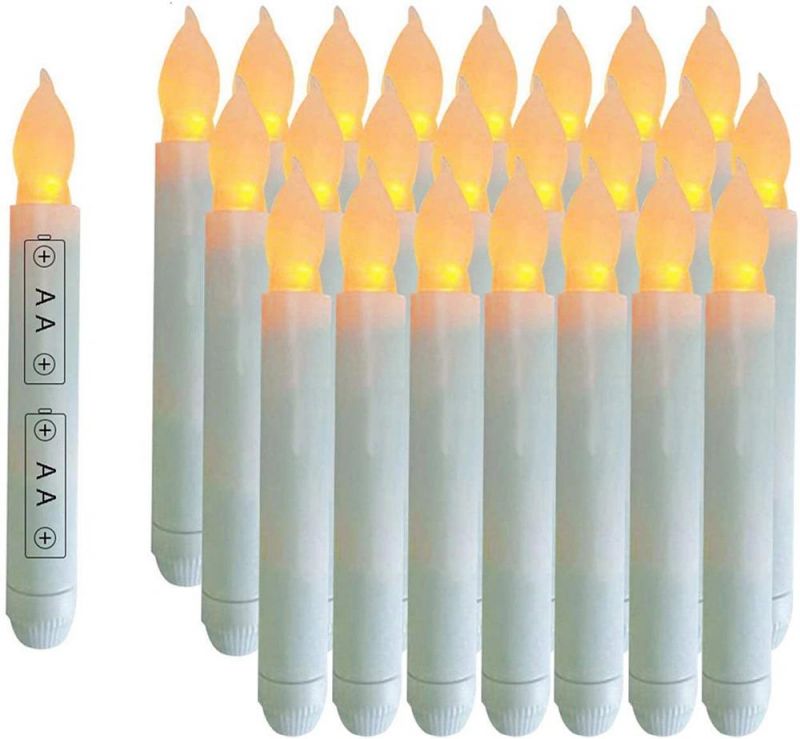 Hot Sale LED Taper Candles for Home Decor Church Christmas Flameless Christmas Candle Light