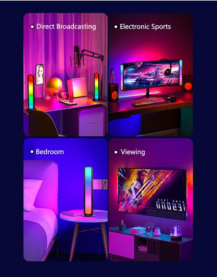 Multiple Modes Ambiance Durable in Use RGB Desktop Bar Lamp