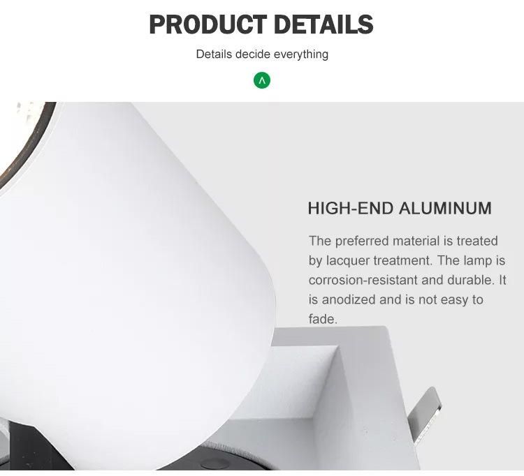 Modern Indoor Lighting White Aluminum Decoration Double Head LED Downlight
