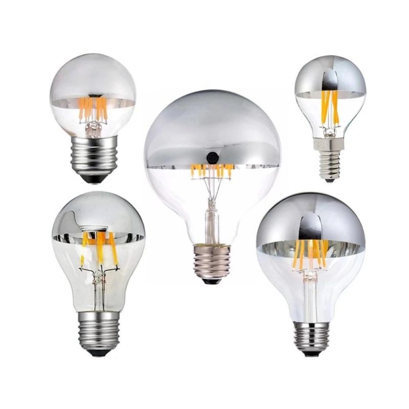 Half Gold Dimmable A19 A60 Mirror LED Light Bulb