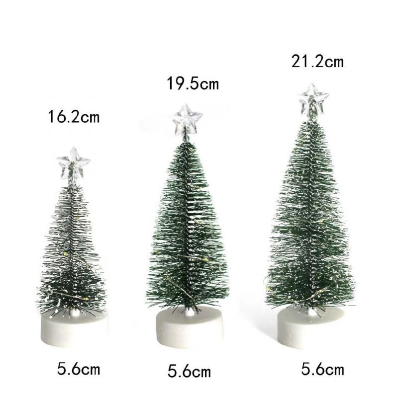 Christmas Decoration Mini Snowing Christmas Tree LED Candle for Tabletop Decoration