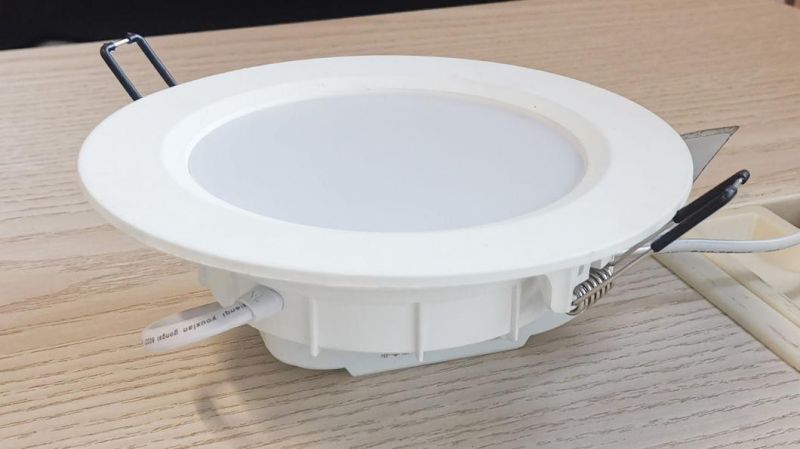 Indoor Plastic Cheap Slim LED Ceiling Recessed Downlight Down Light for Wholesale and Distribution SKD and Motion Radar Sensor Option