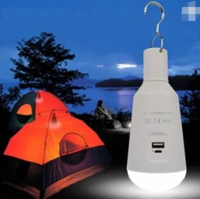 Multi-Function Rechargeable Power Bank Features LED Solar Emergency Bulb