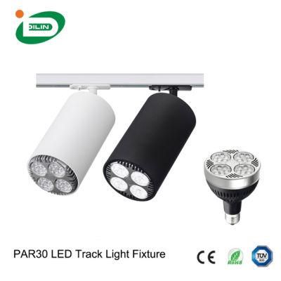Modern Aluminum Tube Ceiling PAR Spot Light High Power Adjustable Rotatable LED Track Lights for Art Gallery Stage Lighting