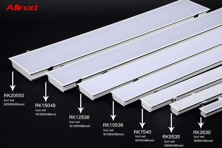 LED Linear Down Light Adjustable Square Dimmable Project Lamp High Ce Trimless Linear LED Recessed Aluminum Profile