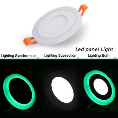 3+3W 18+6W White RGB Two Color LED Ceiling Panel Light