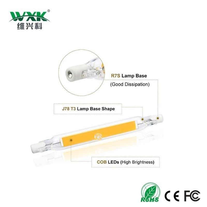 LED R7s LED Bulb 78mm 7W 240V, 70W Halogen Bulbs Equivalent, Double Ended J78 Floodlight, 3000K Warm White J Type Light Bulb for Flood Light