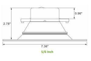 12W 6 Inch 120V Dimmable LED Downlight/3in1 CCT Tunable Retrofit