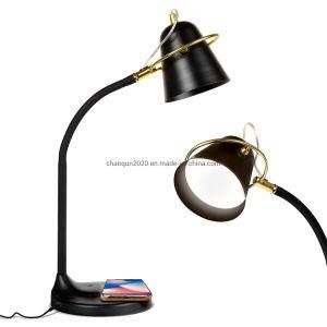 LED Desk Lamp with Qi Wireless Fast Charger USB Charging Port for Reading Office Hotel Bedside