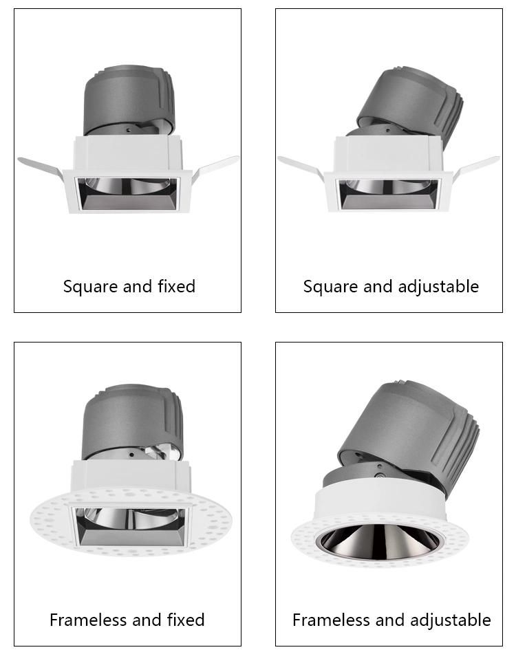 Rotated Waterproof IP65 LED Hotel Downlight 20W Cutout 75mm