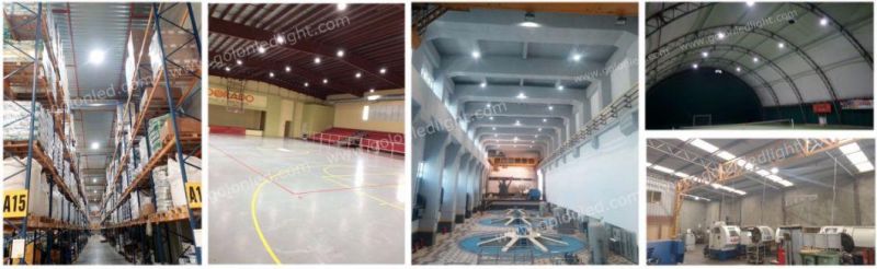 200lm/W Low Price 5 Years Warranty Dimmable Stadium Store Gym Sport Court Sensor UFO LED Industrial Lamp 100W 150W 200W LED High Bay Light for Warehouse