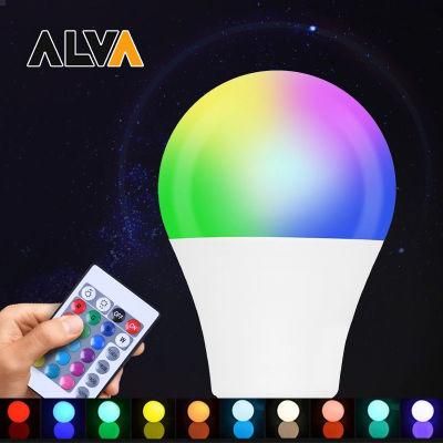 LED Smart Bulb Lamp SMD 9W 5W-15W A60 E27 B22 E26 RGBW Remote Control LED Light Energy Saving Light Bulb Lamp