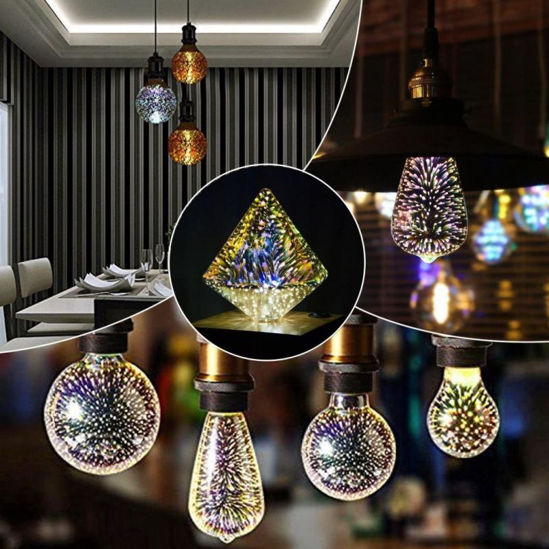 95 Diamond Multicolor Infinity 3D Fireworks Effect LED Light Bulb