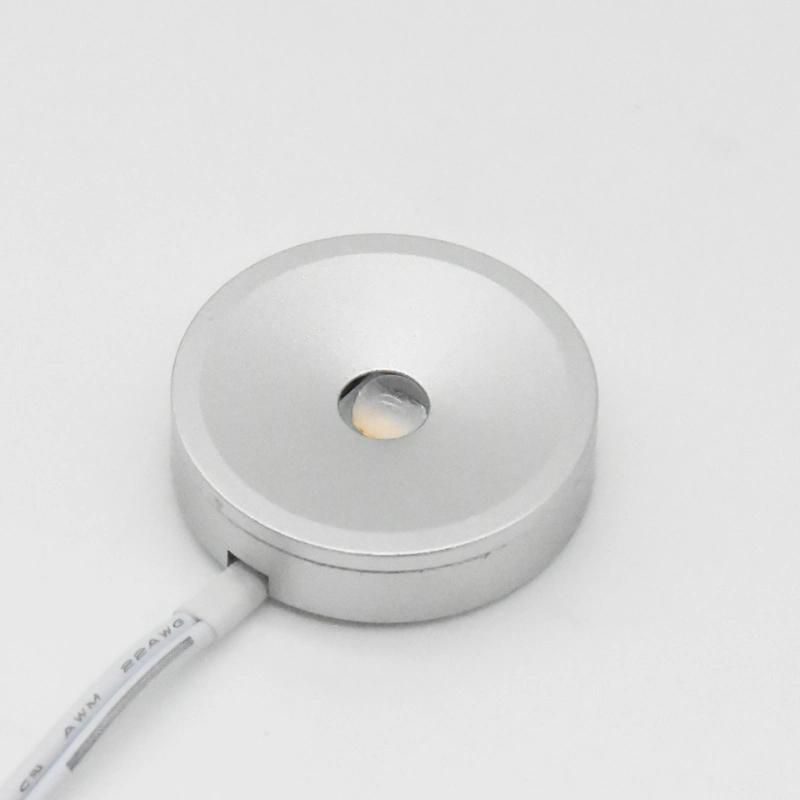 White Housing 6000K D32mm 1W 12V Slim Cabinet Spotlight 8mm Mini LED Ceiling Downlight