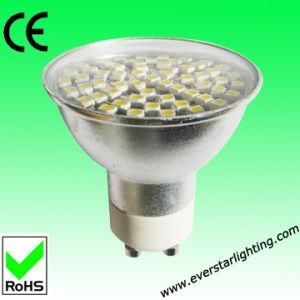 60PCS 3528SMD GU10 LED Lamp With Cover (LED-GU10-S60-C)