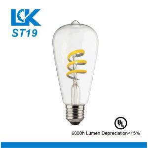 7W 800lm St19 New Spiral Filament LED Light Bulb