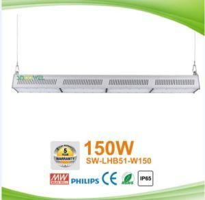 2016 Factory Price 150W 130lm/W Aluminum LED Linear High Bay Lights with Mean Well