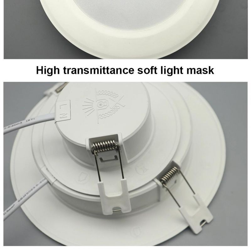 China Factory LED Downlight Round Recessed-Mounted Panel Light for Indoor Commercial Office Lamp