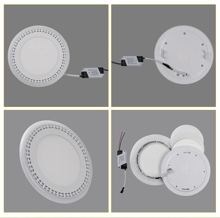 Double Colour IP65 Round Customized Ultra Thin LED Panel Light