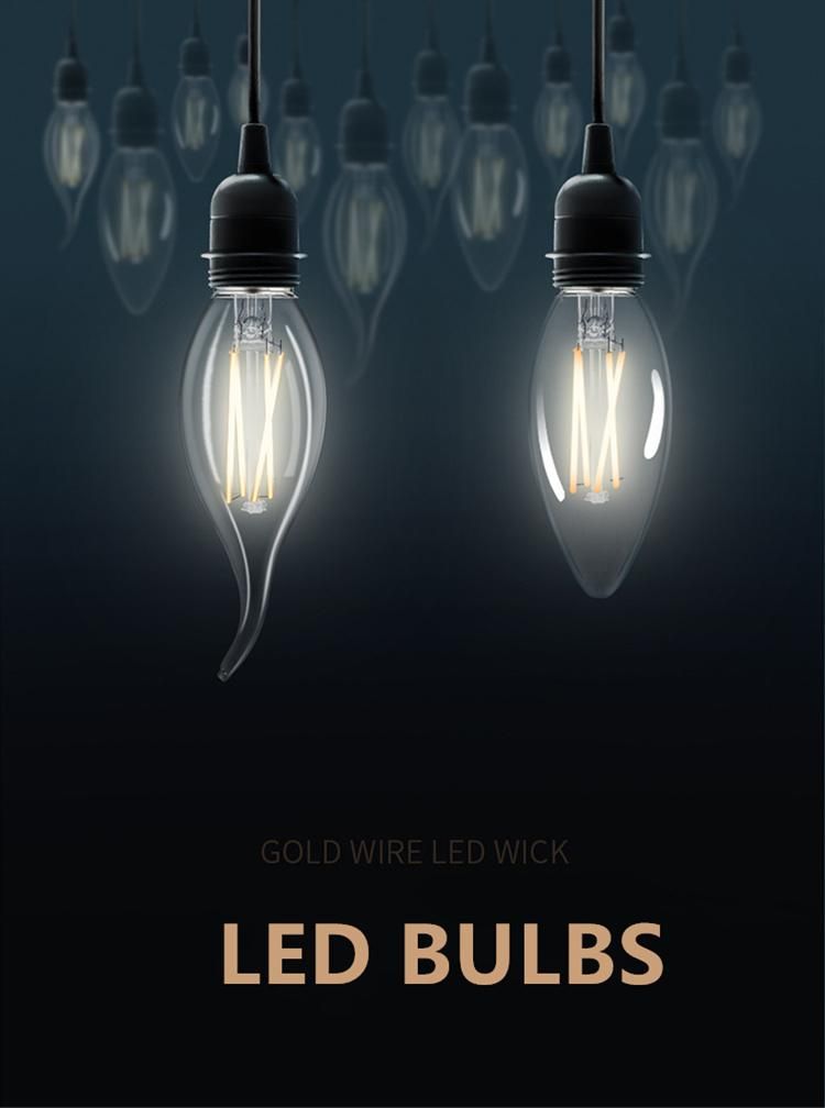 C35 E27 4W 6W 8W Edison LED Filament Candle Bulb