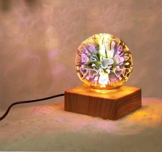 3D Romantic Room Nightlamp LED Bedside Firework Lights