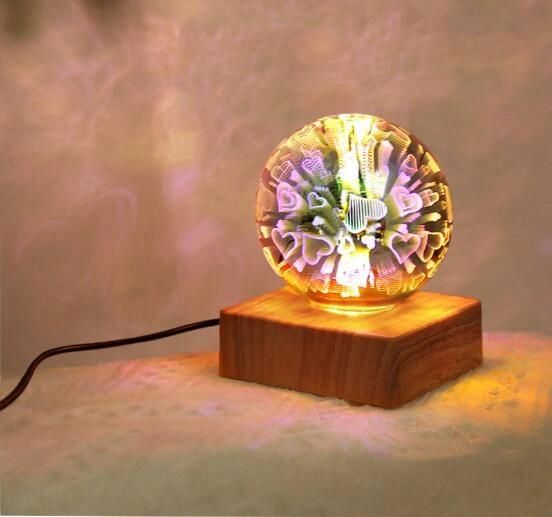 3D Romantic Room Nightlamp LED Bedside Firework Lights