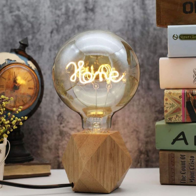 Alphabet Gin Word Pendant Lamp LED Filament Light Bulb