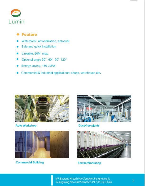 1.2m 18W IP65 LED Linear Light Ceiling Lighting