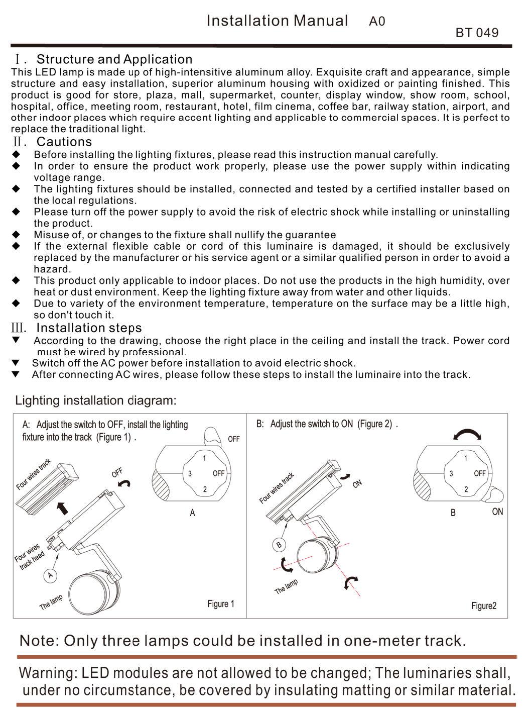 Adjustable 360 Degree 2/3/4 Wires Track Light Adaptor Track Rail System Spotlight Surface LED Track Light