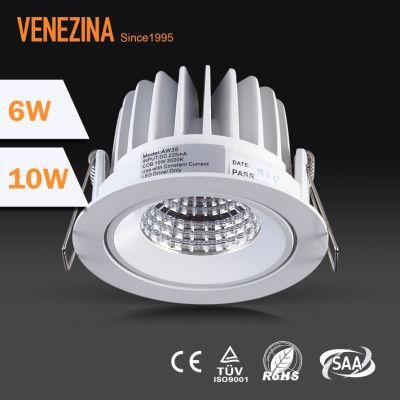 R6154 6W / 10W Aluminum COB LED Commercial Interior LED Spotlight