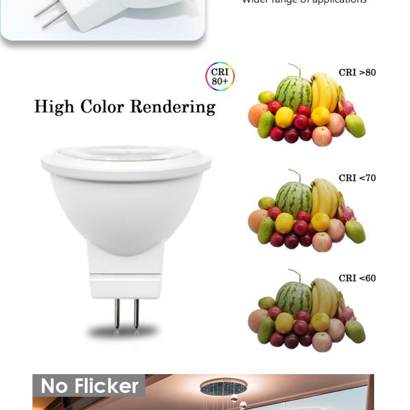 LED Lamp 3W COB MR11 Gu4 Plastic+Aluminum 12V LED Spotlight for Indoor Lighting