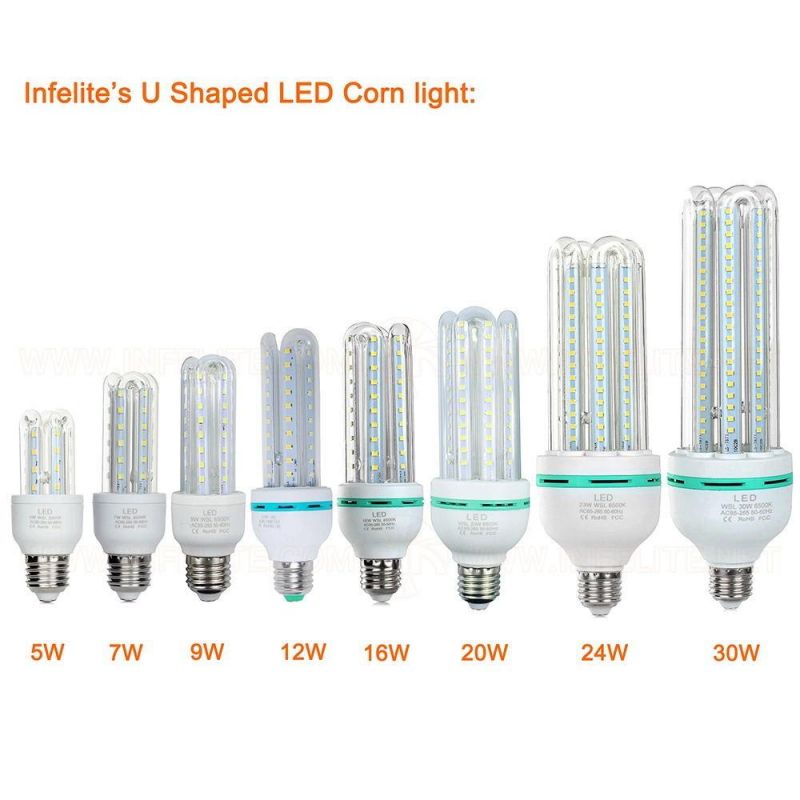 20W Wholesale Cheap SMD U/Spiral Shape CFL LED Corn Bulb