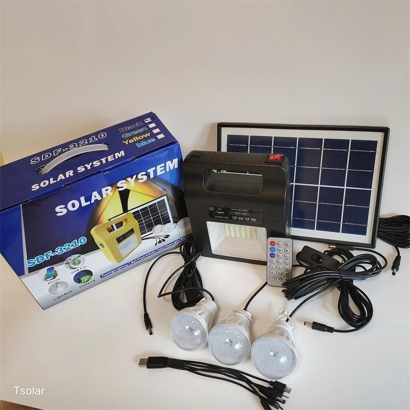 Solar Portable LED Bulb Solar Kit with Radio FM Bluetooth Solar Charger