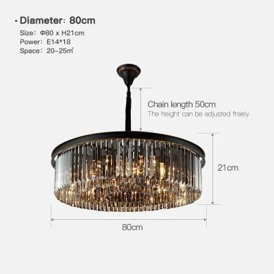 Modern Luxury Living Room Light Hotel Villa LED Lamp Large Round Ceiling Mounted Lighting K9 Pendant Lights Crystal Chandelier