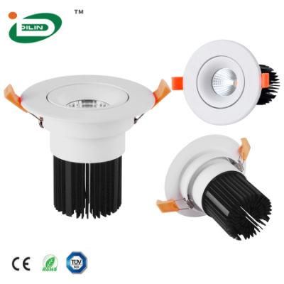 Smart Dali Adjustable COB Chip Round 12W 20W 50W White 80ra LED COB Down Light with Driver