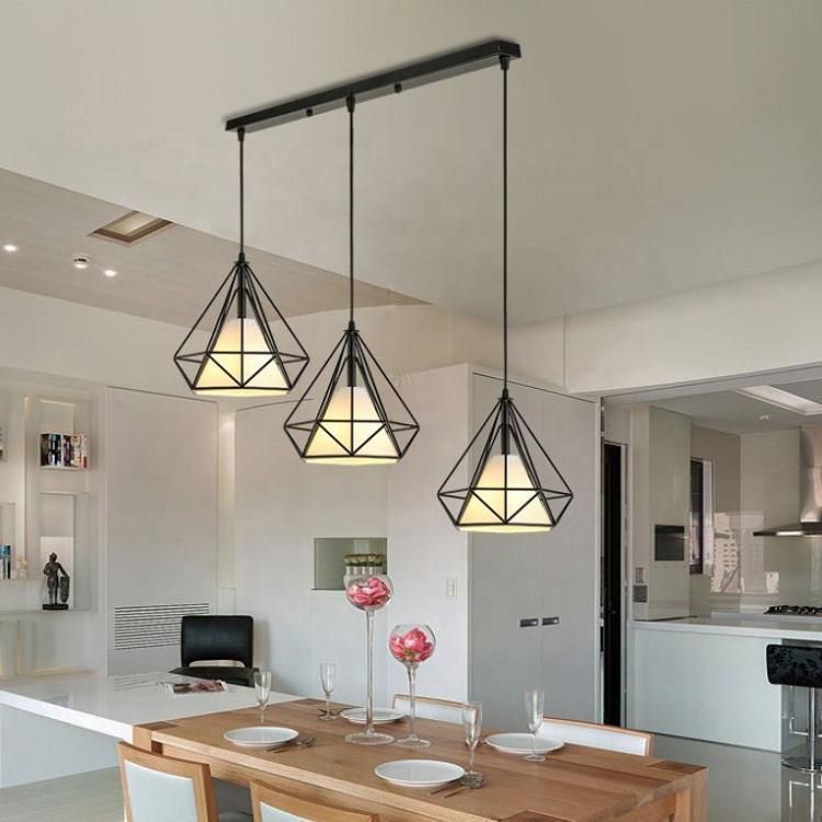 Lights Lighting Modern Chandelier Black Iron Hanging Light Fixtures Hotel Restaurant Ceiling Suspended Lamps