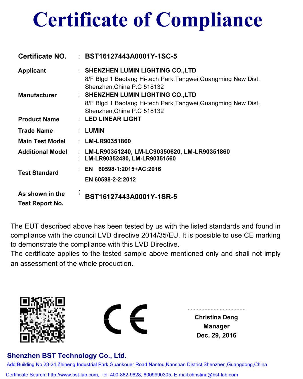 1.2m Recessed LED Linear Light for The LED Trunking System