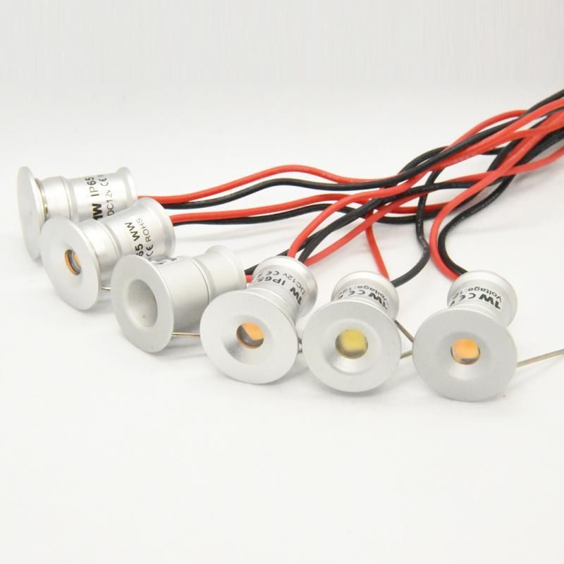 10PCS LED Light + IP67 Driver 1W 12V IP65 15mm Mini LED Spotlight for Kitchen Sauna Ceiling Lighting Warm White