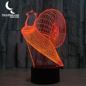 Snail Shape 3D Optical Illusion Table Lamp