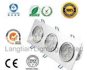 15W LED Three Head- Silver Grille Lamp for Office with CE