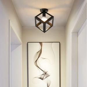 Modern Nordic Black Iron E27 LED Ceiling Lamp, for Kitchen, Living Room, Bedroom, Study, Balcony, Porch, Restaurant, Cafe, Hotel