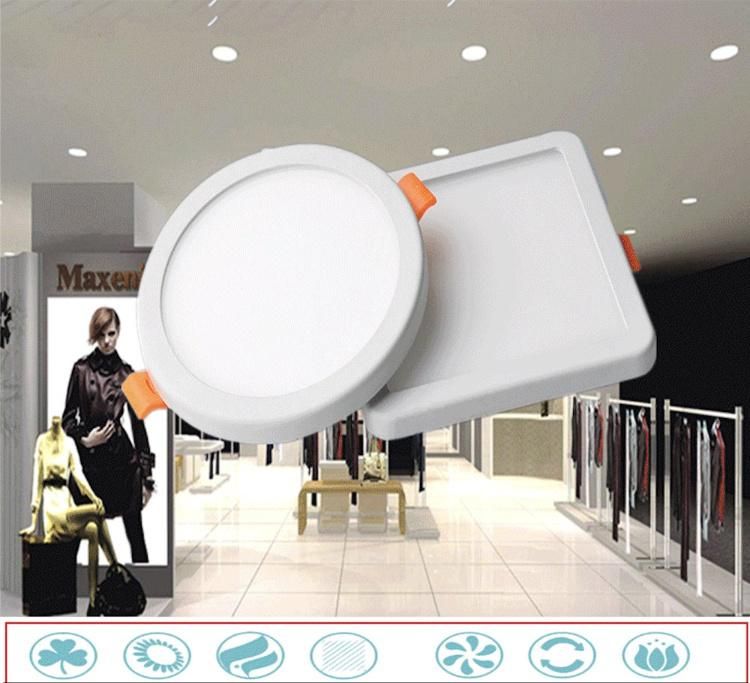 Free Sample Factory Adjustable High Brightness 5 Inch Free Open Hole Square LED Panel Light