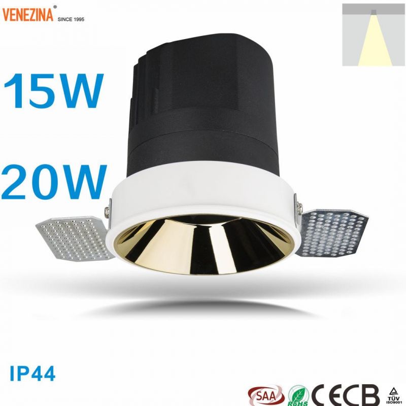 COB LED Ceiling Protect IP65 Invisible-Fixed Aluminum LED Downlight Trimless Down Light