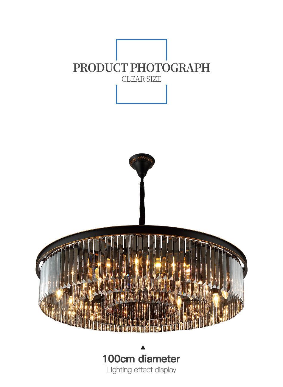 Modern Custom Hotel Project Luxury Modern Crystal Pendant Light Large LED Iron K9 Crystal Indoor Chandelier