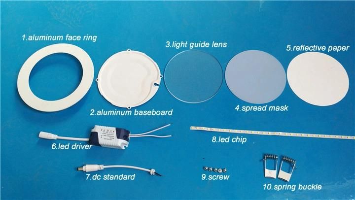 3W to 25W China Flat Square Round Ultra Slim Ceiling LED Panel Light Factory 6W 12W 18W LED Panel Lamp Price